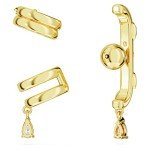 Swarovski Imber Gold-Tone Ear Cuff Set of 3