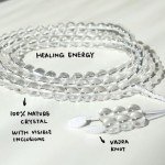 Tibetan 108 Natural Crystal Mala Beads Necklace