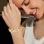 18K Gold Plated Geometric Aesthetic Cuff Bracelet