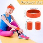 Neon Striped Terry Cloth Wristbands Set - 30 Pcs