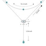 Turquoise Evil Eye Layered Necklace for Women