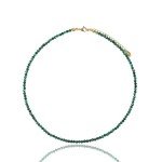 Minimalist 3mm Malachite Crystal Choker Necklace