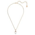 Swarovski Rose Gold Pendant Necklace with Pearls & Crystals