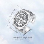 St. Benedict Sterling Silver Pinky Signet Ring