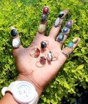 Chunky Silver Stackable Rings Set for Women