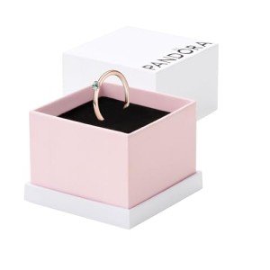 PANDORA Light Blue Rose Gold Solitaire Ring