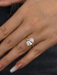 Elongated Oval Cut Simulated Diamond Engagement Ring