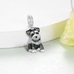 Schnauzer 925 Sterling Silver Charm for Bracelets
