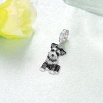 Schnauzer 925 Sterling Silver Charm for Bracelets