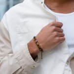 RTZN® Men's Natural Tiger Eye Bead Bracelet