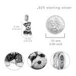 Schnauzer 925 Sterling Silver Charm for Bracelets