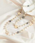 Layered 8MM Simulated Shell Pearl Necklace for Women