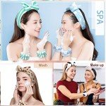 Colorful Spa Headband and Wristband Set for Women