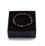 Men's Premium Beaded Bracelet with Onyx & Tiger’s Eye