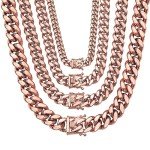 Cuban Link Chain Necklace/Bracelet in Rose Gold