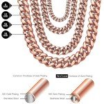 Cuban Link Chain Necklace/Bracelet in Rose Gold