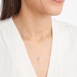 Sky Blue Topaz Butterfly Pendant Necklace for Women