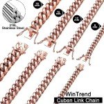 Cuban Link Chain Necklace/Bracelet in Rose Gold