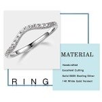 1.8mm Moissanite Curved Stackable Wedding Rings