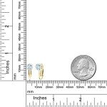 18K Gold Plated Round Birthstone Clip-On Earrings