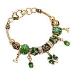 Irish Beaded Charm Bracelet for St. Patrick's Day