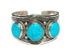 Blue Turquoise Adjustable Cuff Bracelet | Boho Style