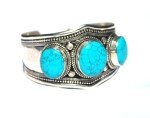 Blue Turquoise Adjustable Cuff Bracelet | Boho Style