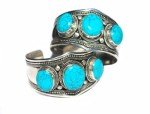 Blue Turquoise Adjustable Cuff Bracelet | Boho Style