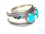 Blue Turquoise Adjustable Cuff Bracelet | Boho Style