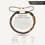RTZN® Men's Natural Tiger Eye Bead Bracelet