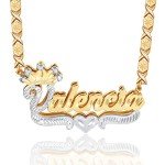 Personalized Two-Tone Name Necklace with Crown