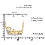 Personalized Two-Tone Name Necklace with Crown