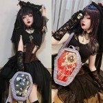 Goth Coffin Backpack for Enamel Pins - Purple