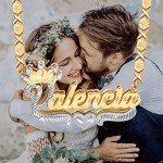 Personalized Two-Tone Name Necklace with Crown