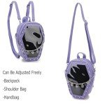 Goth Coffin Backpack for Enamel Pins - Purple