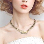 Personalized Two-Tone Name Necklace with Crown