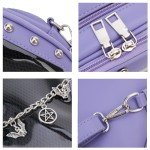 Goth Coffin Backpack for Enamel Pins - Purple