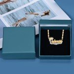 Personalized Two-Tone Name Necklace with Crown