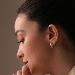 Two-Tone Sterling Silver Half Hoop Earrings