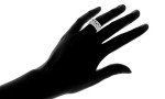 Sterling Silver Pave Basketweave Eternity Ring