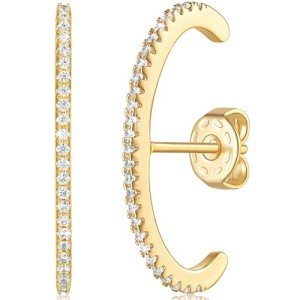 Trendy 14K Gold Minimalist Ear Cuff Earrings