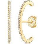 Trendy 14K Gold Minimalist Ear Cuff Earrings