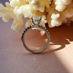 2 Ct Round Cut Halo Zircon Engagement Ring