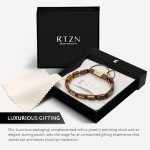 RTZN® Men's Natural Tiger Eye Bead Bracelet