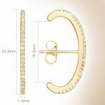 Trendy 14K Gold Minimalist Ear Cuff Earrings