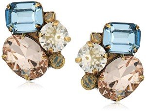 Coastal Mist Crystal Clip-On Earrings by Sorrelli