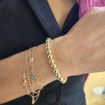 14K Gold Filled Stretchy Bead Bracelet for Layering
