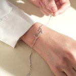 Stylish Silver Nurse Stethoscope Charm Bracelet