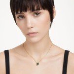 Swarovski Stilla Green Rectangular Pendant Necklace