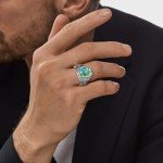 Turquoise Eagle Ring in 925 Sterling Silver